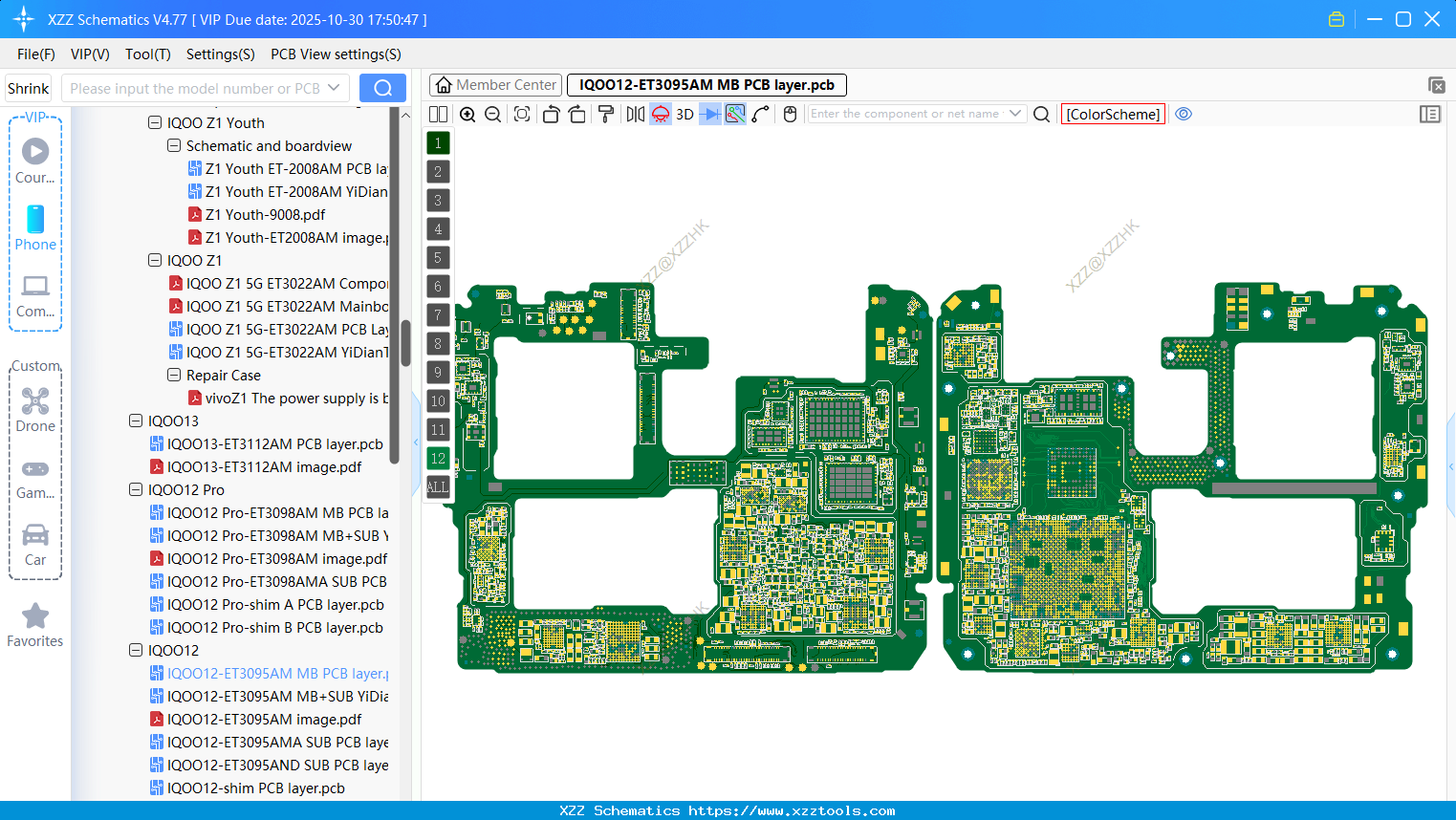 VIVO IQOO12-ET3095AM MB PCB Layer